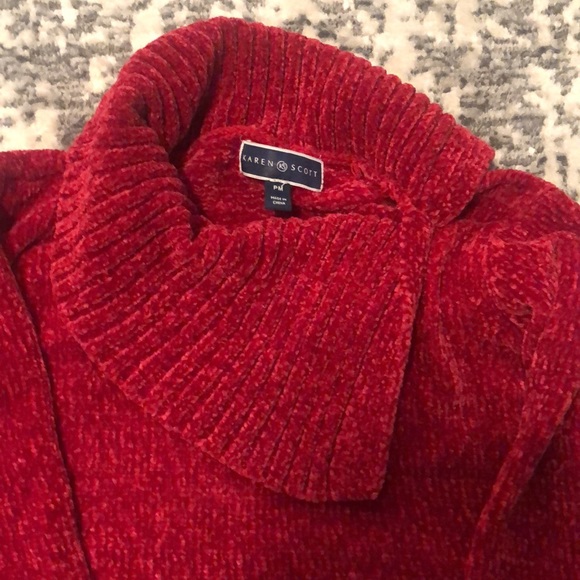 Karen Scott Petite Medium Red Turtle Neck Sweater - Picture 2 of 2